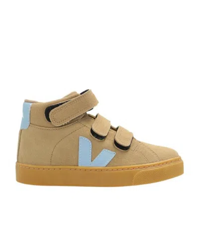 Veja Logo-patch Touch-strap Sneakers In Brown