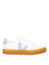 Veja Small Volley Canvas Lace-up Sneakers In Light Blue