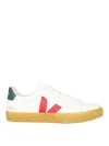 Veja Campo White Low Top Sneakers With Logo Detail In Leather Man In White