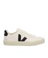 Veja Extra White And Black Leather Esplar Sneakers In White