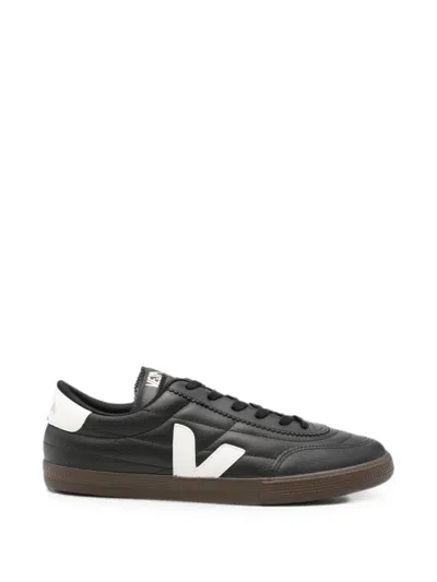 Veja Sustainable Leather Sneakers For Men In Black White