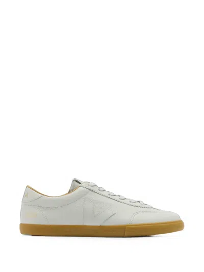 Veja Logo-patch Organic Leather Sneakers In White
