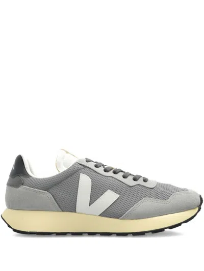 Veja Low-profile Mesh And Suede Sneakers In Gray
