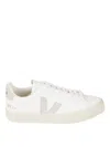 Veja Low-profile White Sneakers With Subtle Grey Accents In Multi