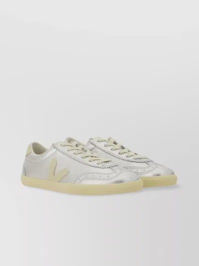 Veja Low-top Metallic Finish Rubber Sole Sneaker
