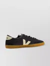 Veja Volley Black Sneaker With Side Logo And Lettering Logo On The Heel In Organic Cotton Unisex