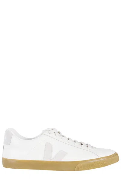 Veja Low-top Sneakers With Natural Suede Accents In White