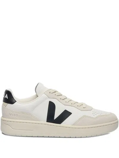 Veja Low-top Sneakers With Perforated Detailing And Contrasting Logo In Gray