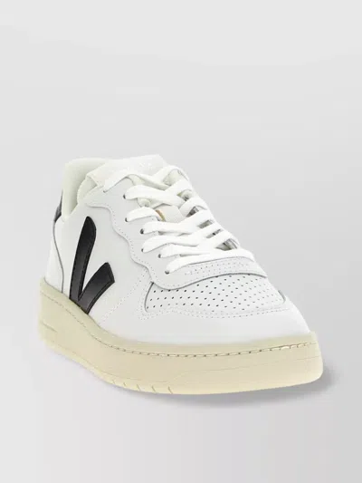 Veja Low-top Sneakers With Perforated Detailing And Rubber Sole In Extra White Nautico