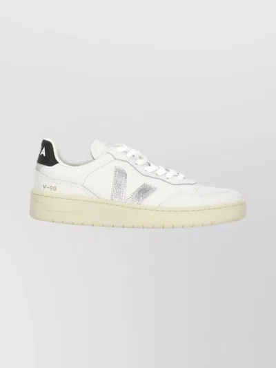 Veja Low Top Sneakers With Perforated Toe Box In White