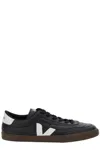 Veja Panenka Black Sneaker With Logo On The Side And Contrasting Heel In Leather Unisex In Black