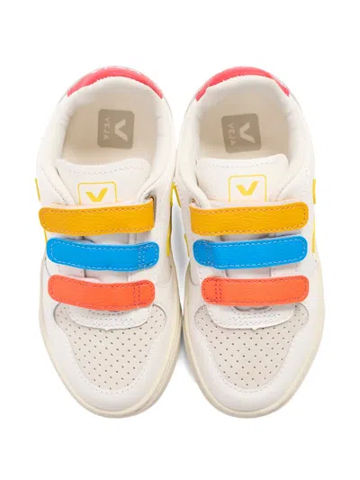 Veja Kids' Low-top Strap Sneakers In White