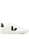Veja Campo White And Black Low Top Sneakers In Vegan Leather Unisex In White