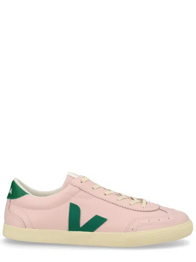 Veja Low-top Leather Sneakers In Pink