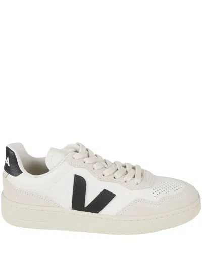 Veja Low-top Sneaker With Perforated Detailing And Bold Logo In White