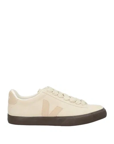 Veja Man Sneakers Beige Size 9 Leather In Multi