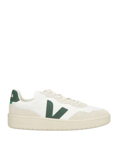 Veja Man Sneakers Dark Green Size 11 Leather In White