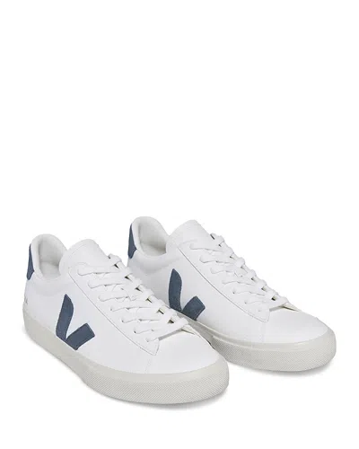Veja Men's Campo Low Top Leather Sneakers In White California