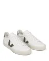 Veja White Low-top Sneakers With Logo Patch In Leather Man In White