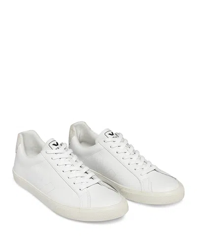 Veja Men's Esplar Low Top Leather Sneakers In White