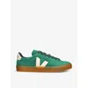 VEJA MENS CAMPO BOLD LOGO-EMBROIDERED SUEDE LOW-TOP TRAINERS G
