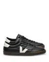 Veja Panenka Black Sneaker With Logo On The Side And Contrasting Heel In Leather Unisex In Black