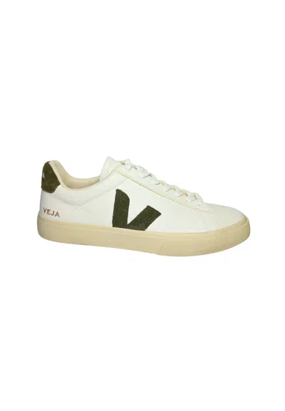 VEJA MEN'S SHOES VEJA LOW SNEAKERS WITH GREEN SIDE LOGO, WITH LACES CLOSURE