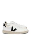 Veja V10' White Low-top Sneakers With Logo In Vegan Leather In White/black