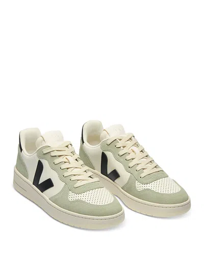 VEJA MEN'S V-10 LOW TOP LEATHER SNEAKERS