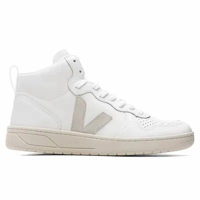 Veja Men's V-15 Leather High Top Sneakers In Extra White