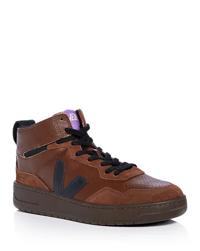 Veja Men's V95 High Top Sneakers In Brown