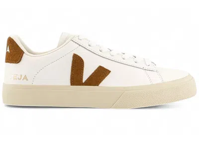 Pre-owned Veja Men's  Campo Leather Sneakers In White/cognac