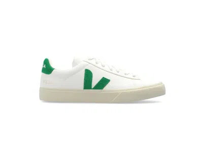 Pre-owned Veja Men's  Campo Low Chromefree Sneakers In White/emerald In Multi