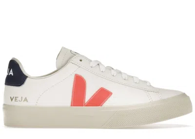 Pre-owned Veja Men's  Campo Low Chromefree Sneakers In White/orange/fluo
