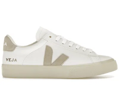 Pre-owned Veja Men's  Campo Low Leather Sneakers In Extra White/almond