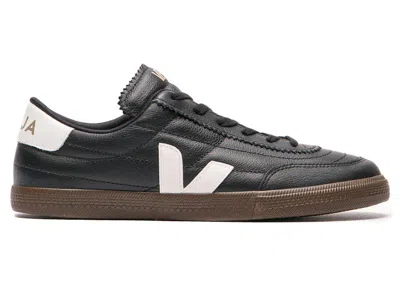 Pre-owned Veja Men's  Panenka O.t. Leather Sneakers In Black/white In Multi