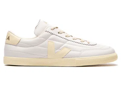 Pre-owned Veja Men's  Panenka O.t. Leather Sneakers In White/calcaire