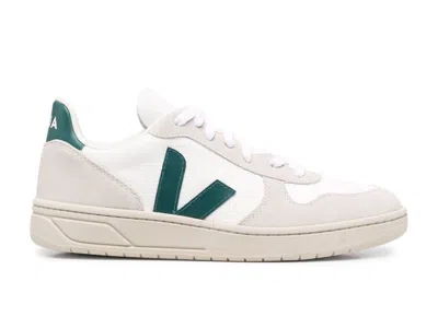 Pre-owned Veja Men's  V10 Mesh Sneakers In White/brittany