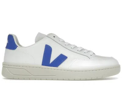 Pre-owned Veja Men's  V12 Leather Sneakers In White/paros