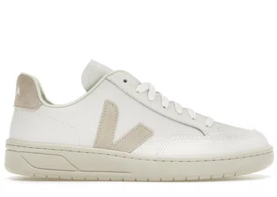 Pre-owned Veja Men's  V12 Leather Sneakers In White/sable In Multi