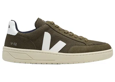 Pre-owned Veja Men's  V12 Sneakers In Olive White