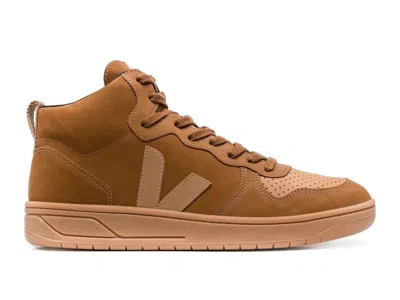 Pre-owned Veja Men's  V15 Suede Sneakers In Camel Desert In Brown