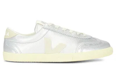 Pre-owned Veja Men's  Volley Sneakers In Silver/pierre