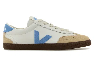Pre-owned Veja Men's  Volley Sneakers In White/aqua/bark