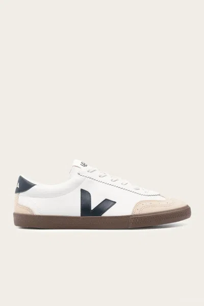 VEJA MEN'S VOLLEY CAMPO LEATHER SHOES IN WHITE NAUTICO BARK