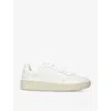 VEJA VEJA MENS WHITE MEN'S V90 LOGO-EMBROIDERED LOW-TOP LEATHER TRAINERS