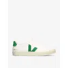 Veja Stylish Sneakers With Emerald Suede Accents In White/oth