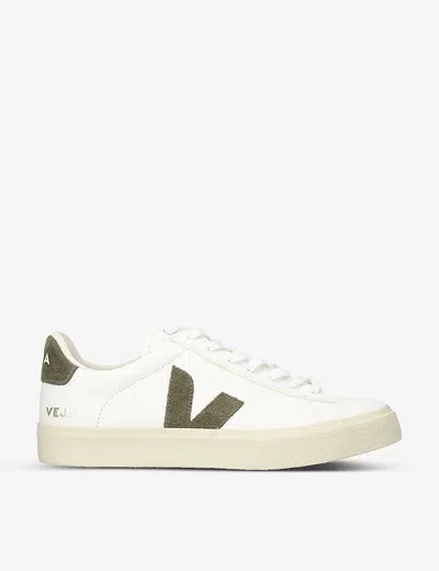 Veja White And Khaki Campo Sneakers