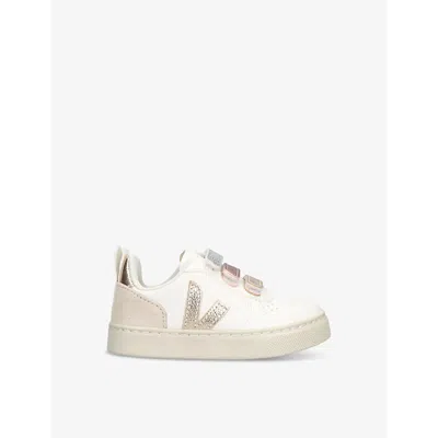 Veja Mens Metal Comb Kids' V-10 Leather Low-top Trainers Eur 26 / 8.5 Uk