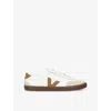 Veja Volley Suede-trimmed O.t. Leather Sneakers In White/comb